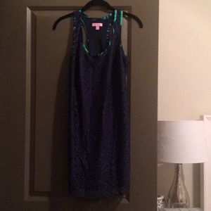 Lilly Pulitzer racer back dress (lace-ish)